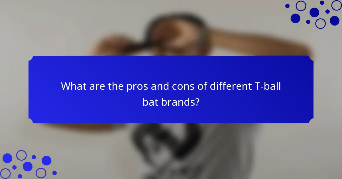 What are the pros and cons of different T-ball bat brands?